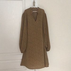 Shein Brown Dalmatian Print Dress
